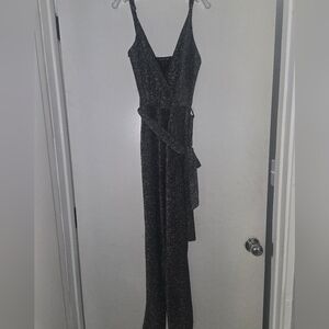 Sparkling Black Sleeveless Jumper